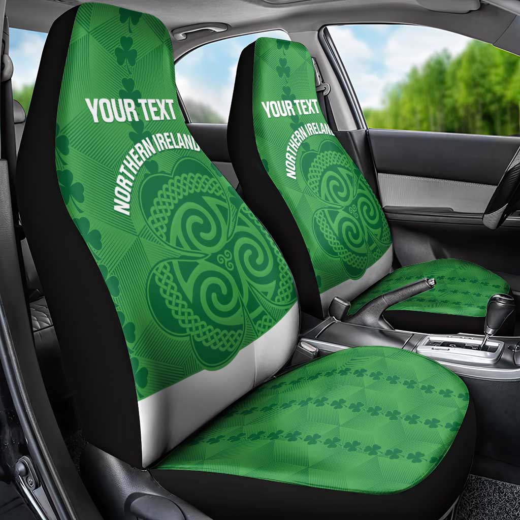 Custom Northern Ireland Car Seat Cover Go Green and White Army