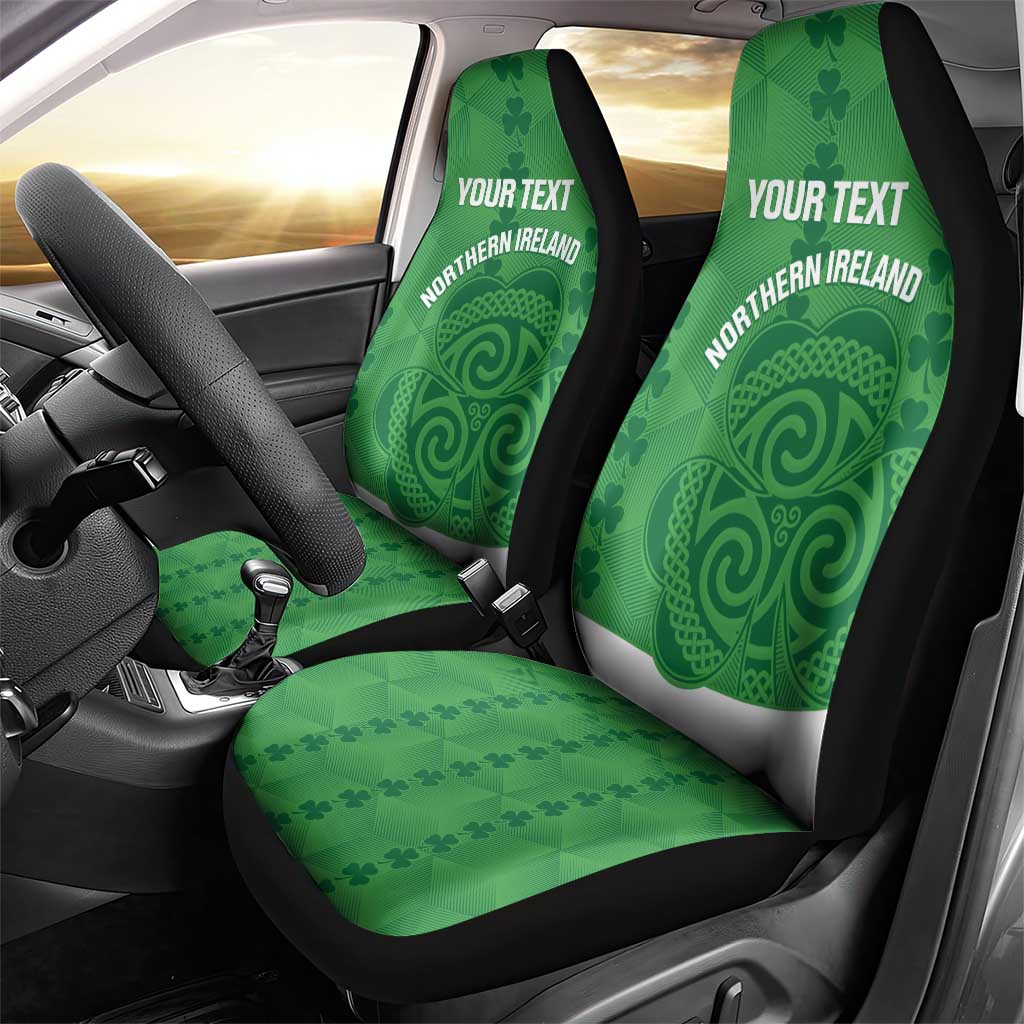 Custom Northern Ireland Car Seat Cover Go Green and White Army
