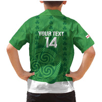 Custom Northern Ireland Family Matching Mermaid Dress and Hawaiian Shirt Go Green and White Army