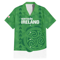 Custom Northern Ireland Family Matching Mermaid Dress and Hawaiian Shirt Go Green and White Army