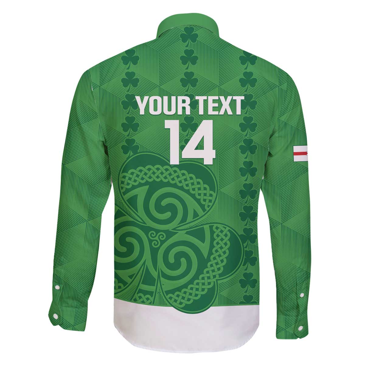 Custom Northern Ireland Family Matching Off The Shoulder Long Sleeve Dress and Hawaiian Shirt Go Green and White Army