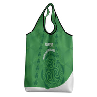 Custom Northern Ireland Grocery Bag Go Green and White Army