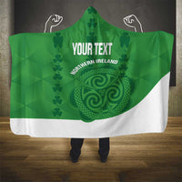 Custom Northern Ireland Hooded Blanket Go Green and White Army