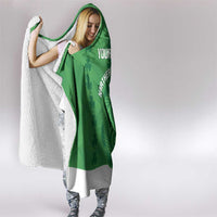 Custom Northern Ireland Hooded Blanket Go Green and White Army