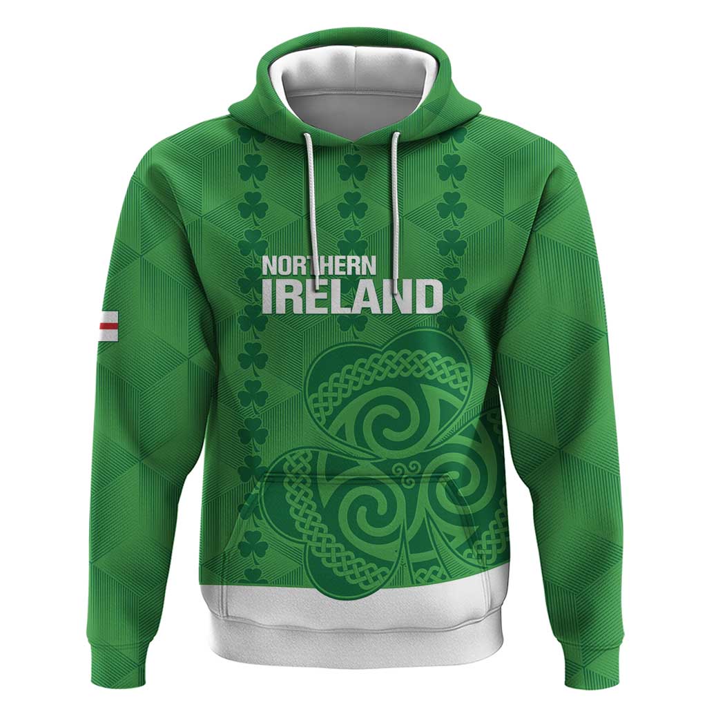 Custom Northern Ireland Hoodie Go Green and White Army