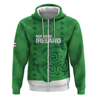 Custom Northern Ireland Hoodie Go Green and White Army