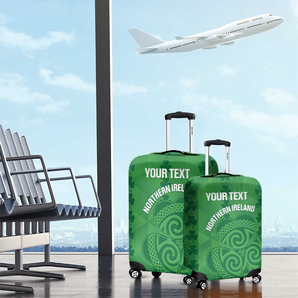 Custom Northern Ireland Luggage Cover Go Green and White Army