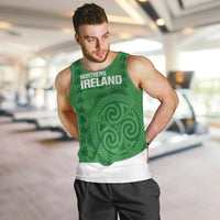 Custom Northern Ireland Men Tank Top Go Green and White Army