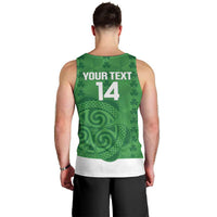 Custom Northern Ireland Men Tank Top Go Green and White Army