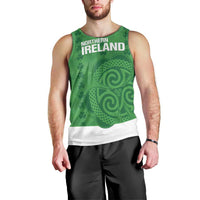 Custom Northern Ireland Men Tank Top Go Green and White Army