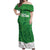 Custom Northern Ireland Off Shoulder Maxi Dress Go Green and White Army