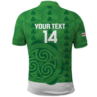 Custom Northern Ireland Polo Shirt Go Green and White Army