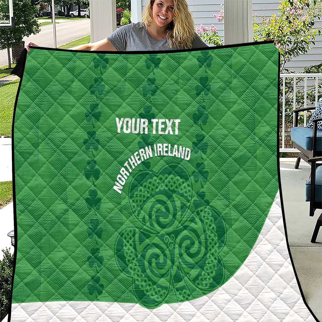 Custom Northern Ireland Quilt Go Green and White Army