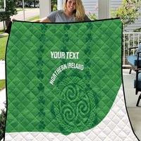 Custom Northern Ireland Quilt Go Green and White Army
