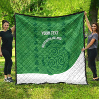 Custom Northern Ireland Quilt Go Green and White Army