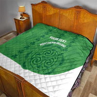 Custom Northern Ireland Quilt Go Green and White Army