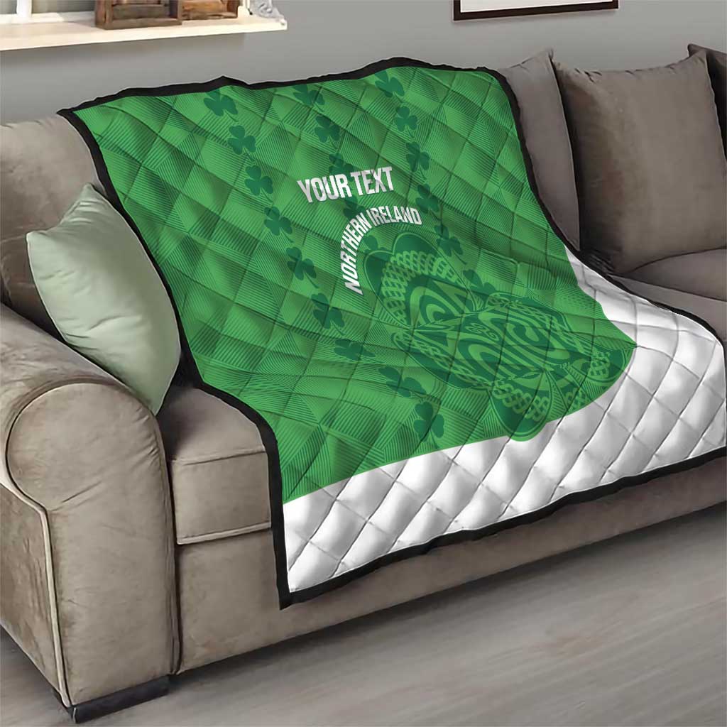 Custom Northern Ireland Quilt Go Green and White Army