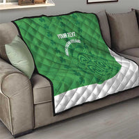 Custom Northern Ireland Quilt Go Green and White Army