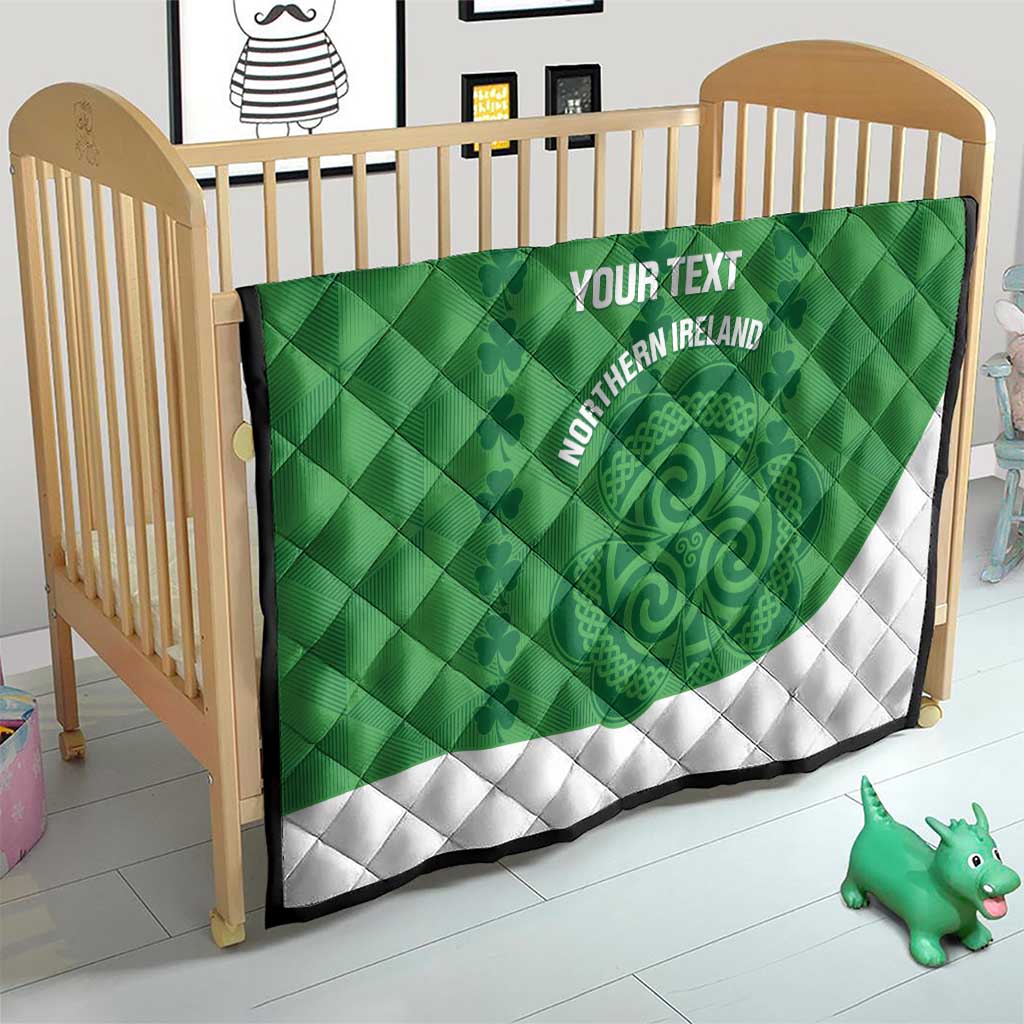 Custom Northern Ireland Quilt Go Green and White Army