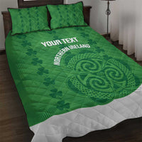 Custom Northern Ireland Quilt Bed Set Go Green and White Army