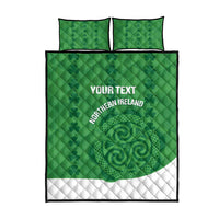 Custom Northern Ireland Quilt Bed Set Go Green and White Army