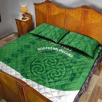 Custom Northern Ireland Quilt Bed Set Go Green and White Army