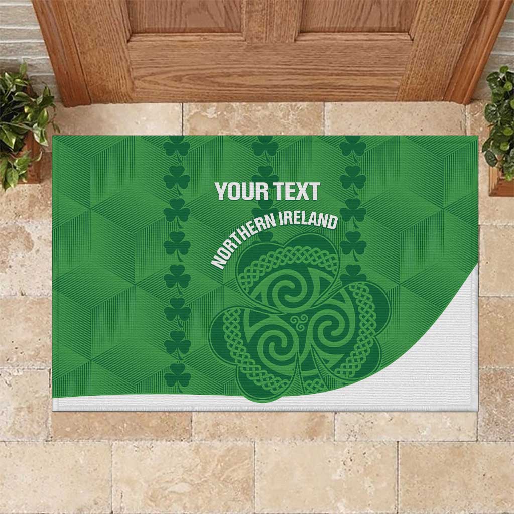 Custom Northern Ireland Rubber Doormat Go Green and White Army
