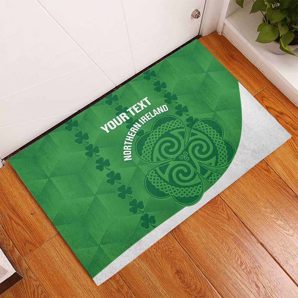 Custom Northern Ireland Rubber Doormat Go Green and White Army