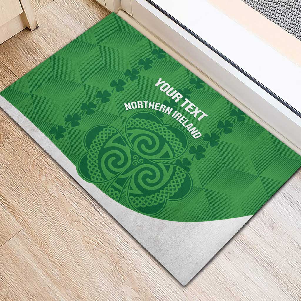 Custom Northern Ireland Rubber Doormat Go Green and White Army