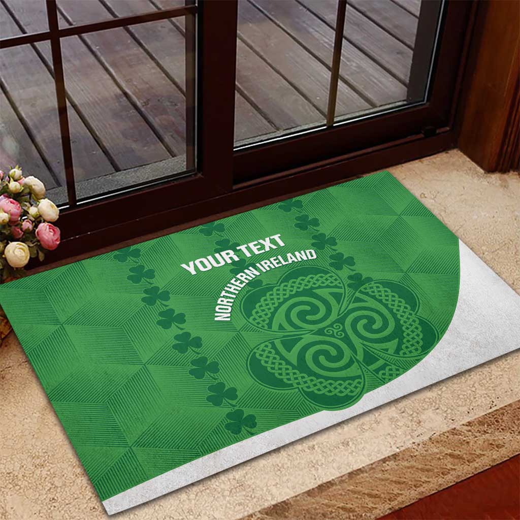 Custom Northern Ireland Rubber Doormat Go Green and White Army