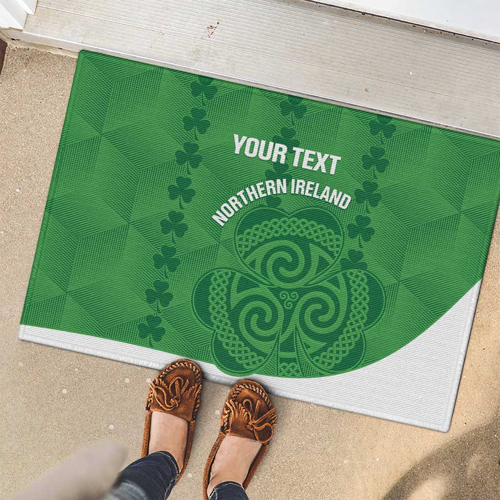 Custom Northern Ireland Rubber Doormat Go Green and White Army