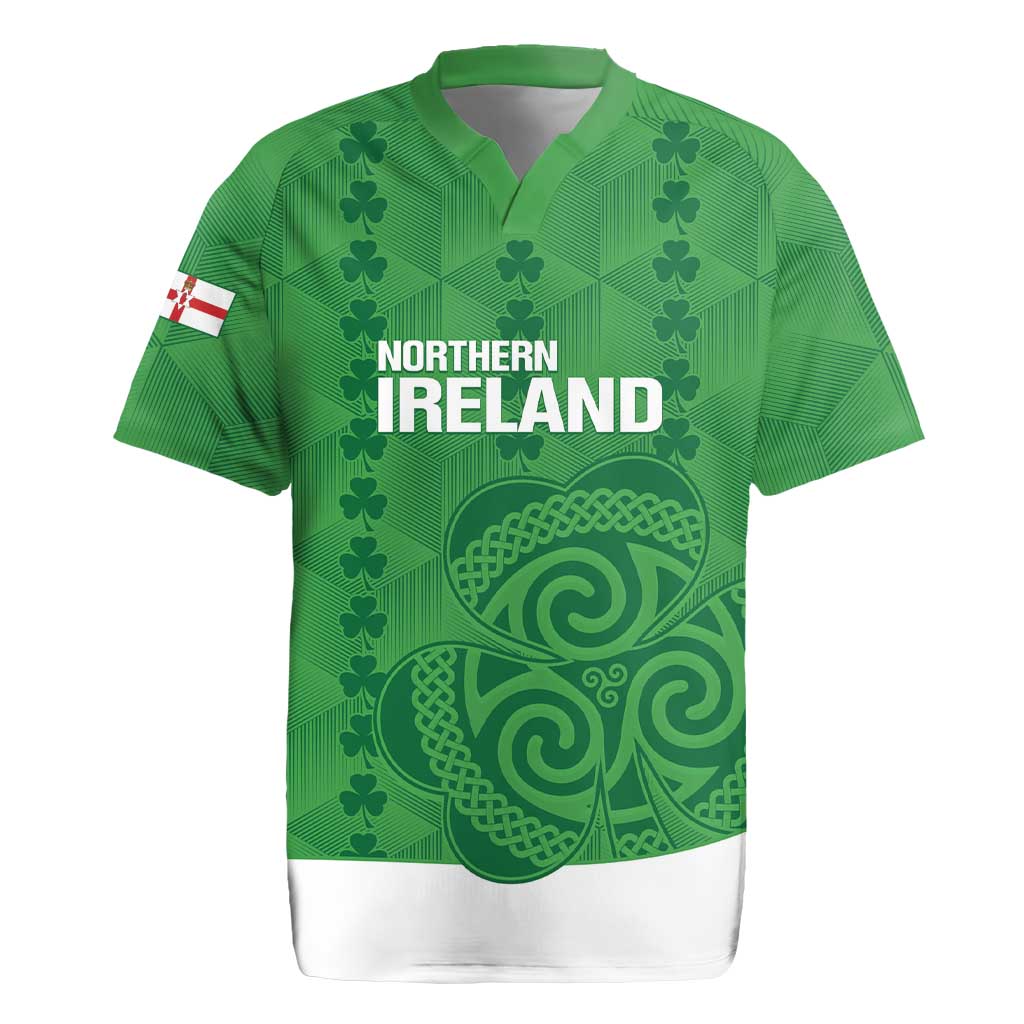 Custom Northern Ireland Rugby Jersey Go Green and White Army