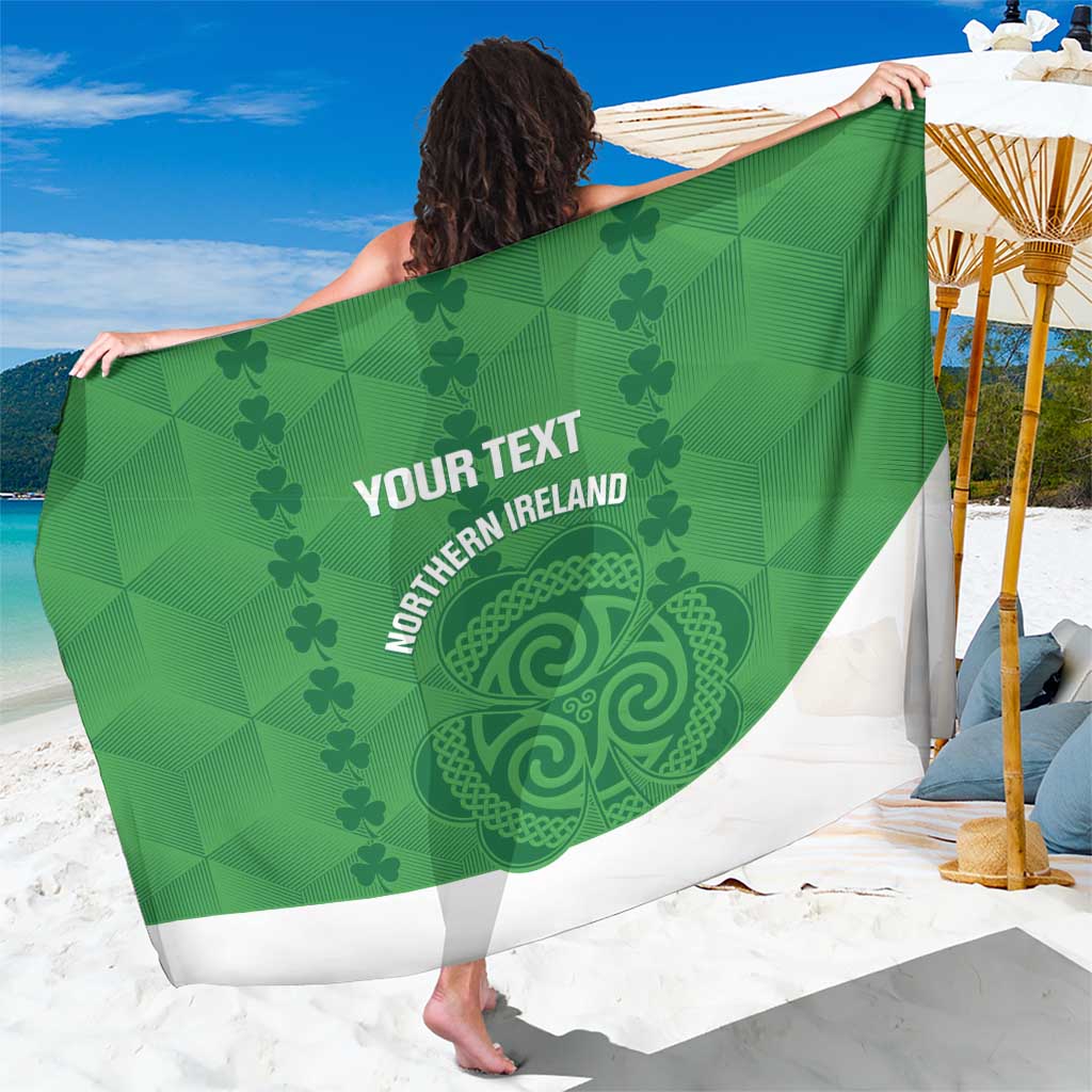Custom Northern Ireland Sarong Go Green and White Army
