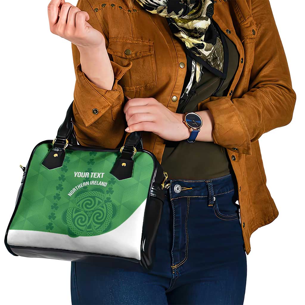 Custom Northern Ireland Shoulder Handbag Go Green and White Army
