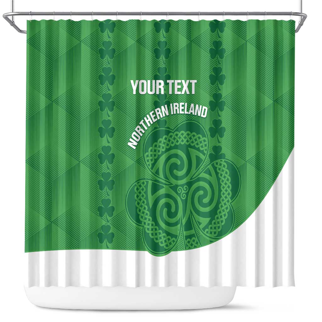 Custom Northern Ireland Shower Curtain Go Green and White Army