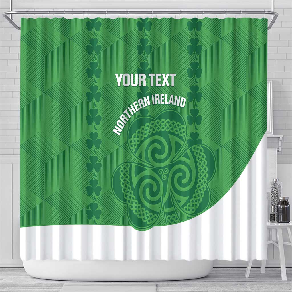 Custom Northern Ireland Shower Curtain Go Green and White Army