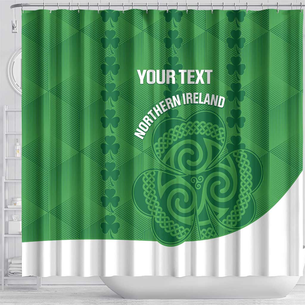 Custom Northern Ireland Shower Curtain Go Green and White Army