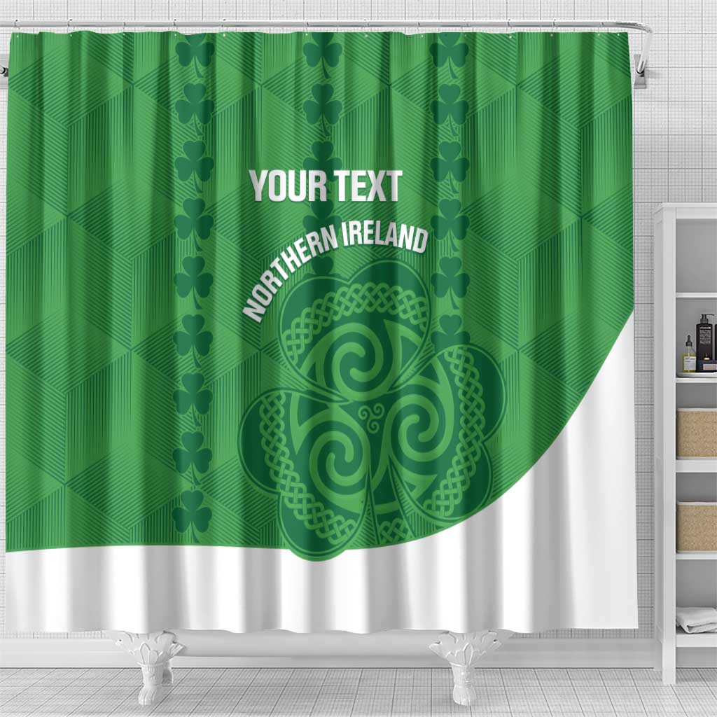 Custom Northern Ireland Shower Curtain Go Green and White Army