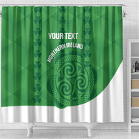 Custom Northern Ireland Shower Curtain Go Green and White Army