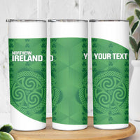 Custom Northern Ireland Skinny Tumbler Go Green and White Army