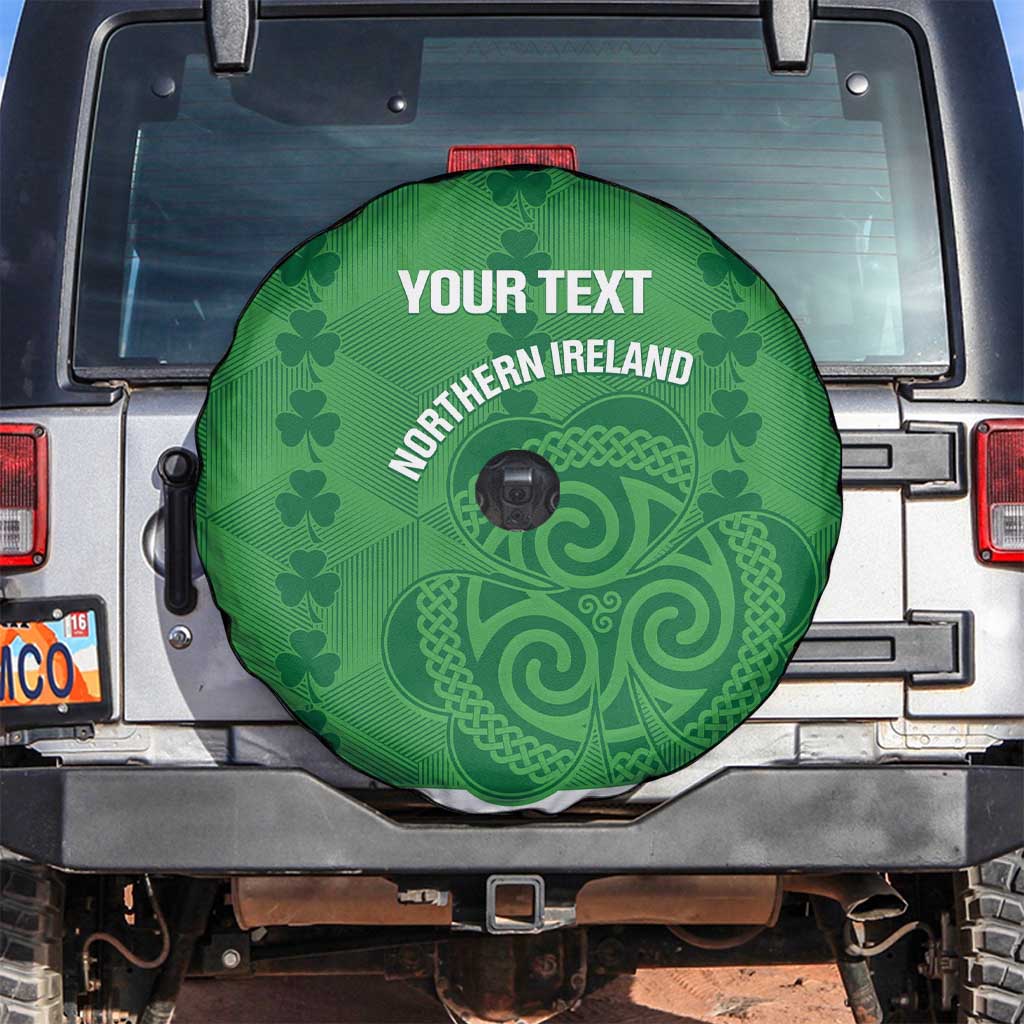 Custom Northern Ireland Spare Tire Cover Go Green and White Army