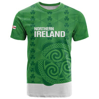 Custom Northern Ireland T Shirt Go Green and White Army