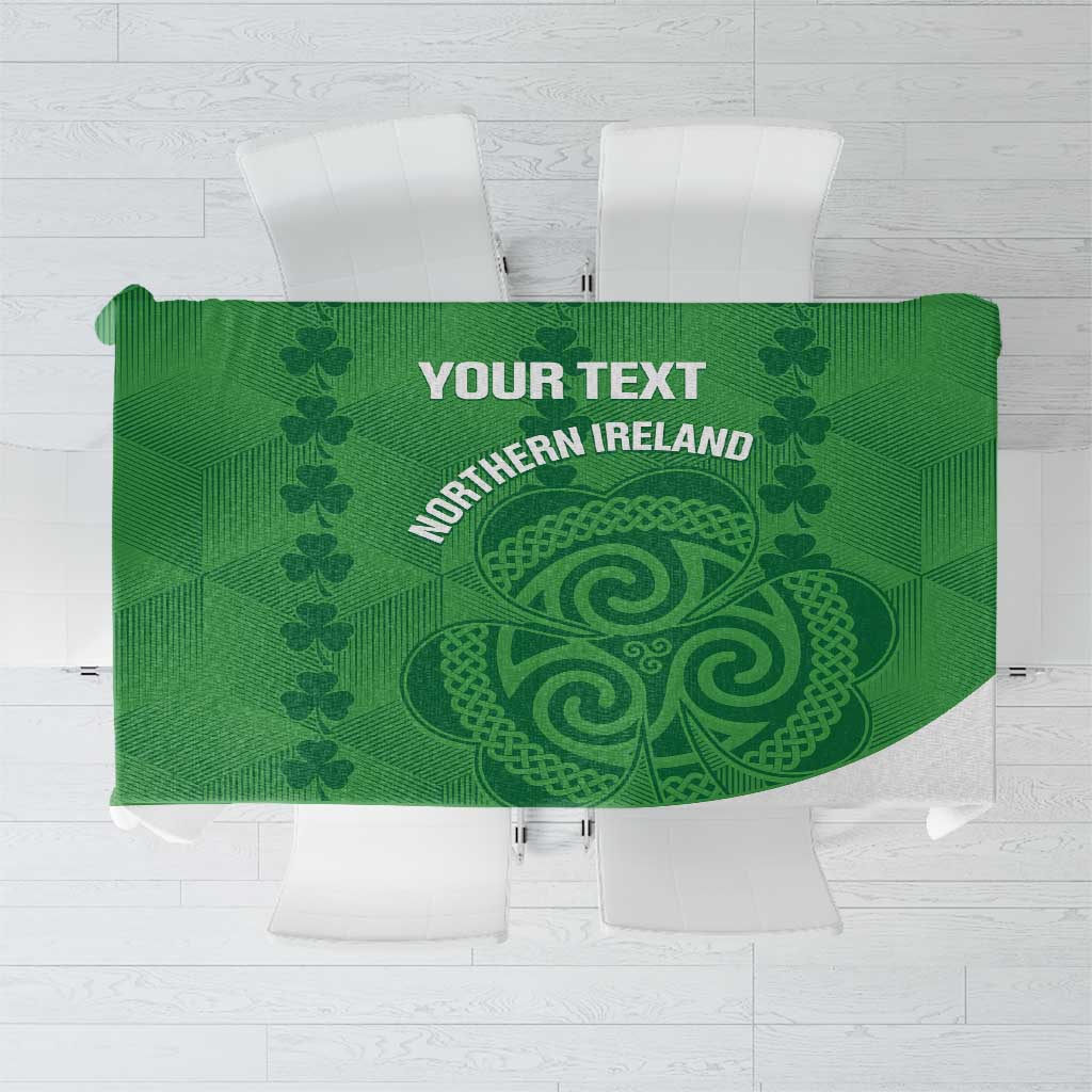 Custom Northern Ireland Tablecloth Go Green and White Army
