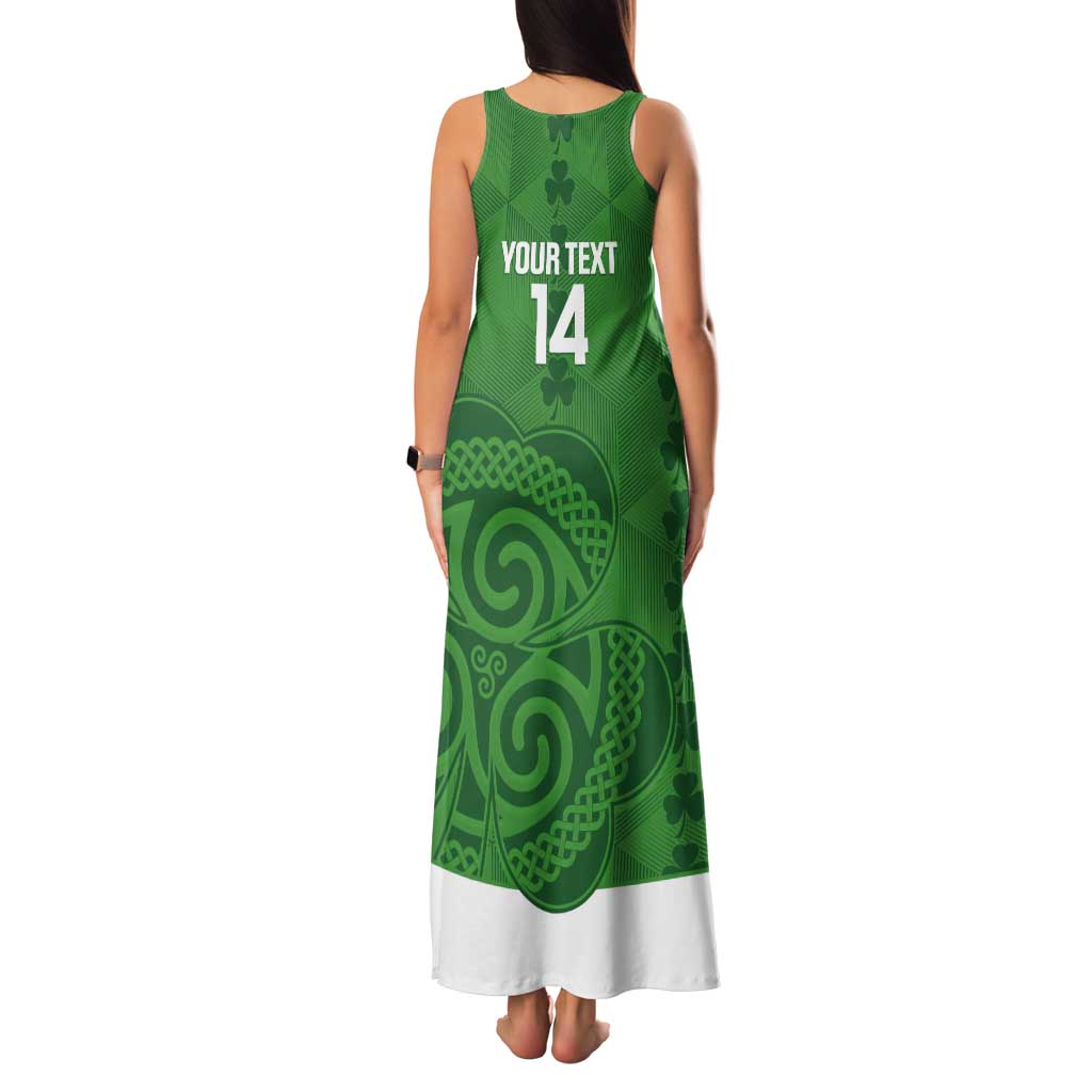 Custom Northern Ireland Tank Maxi Dress Go Green and White Army