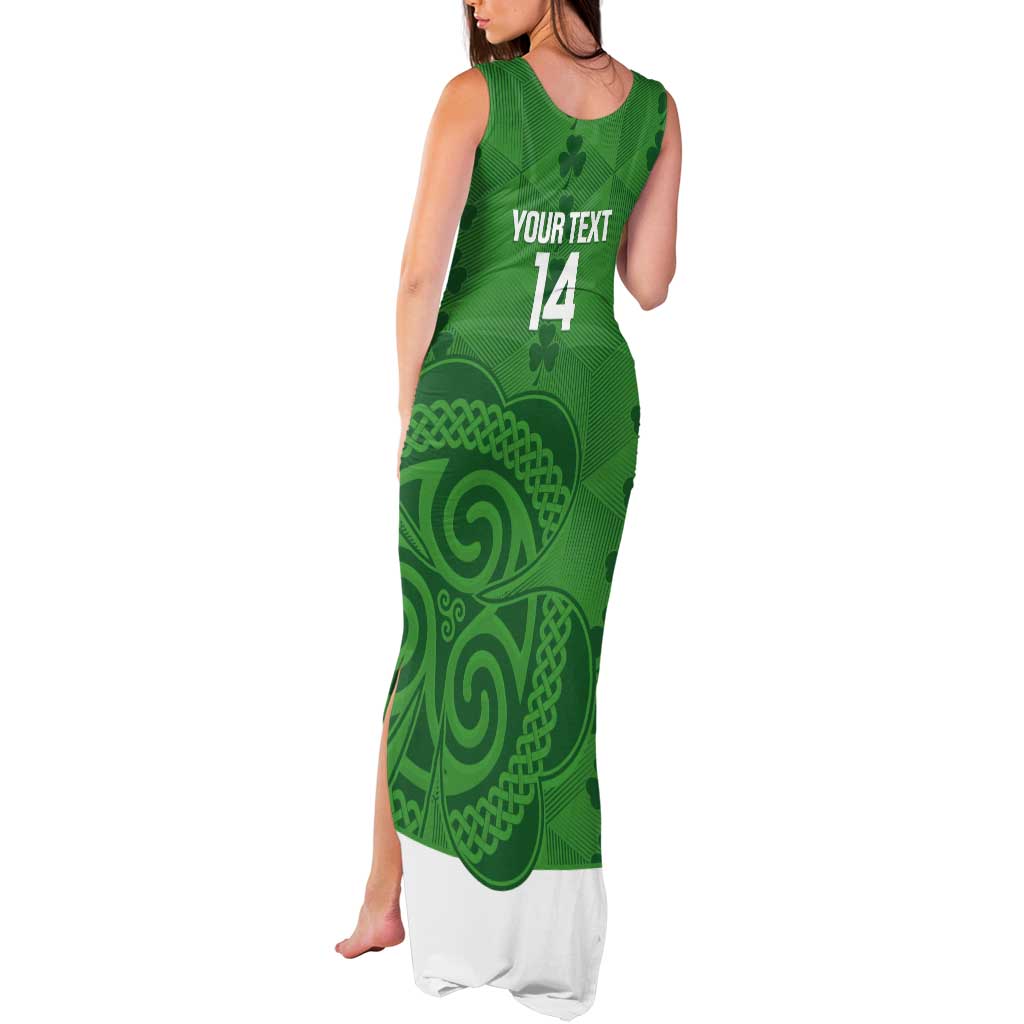 Custom Northern Ireland Tank Maxi Dress Go Green and White Army