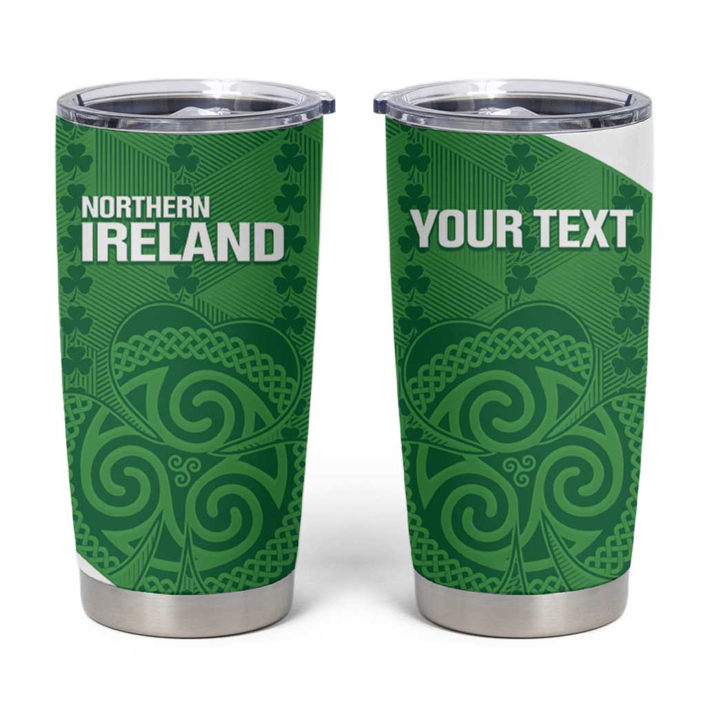 Custom Northern Ireland Tumbler Cup Go Green and White Army