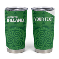 Custom Northern Ireland Tumbler Cup Go Green and White Army