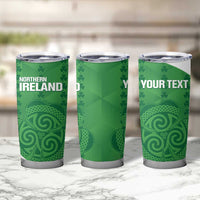 Custom Northern Ireland Tumbler Cup Go Green and White Army