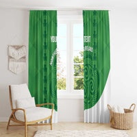 Custom Northern Ireland Window Curtain Go Green and White Army