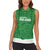 Custom Northern Ireland Women Sleeveless Polo Shirt Go Green and White Army